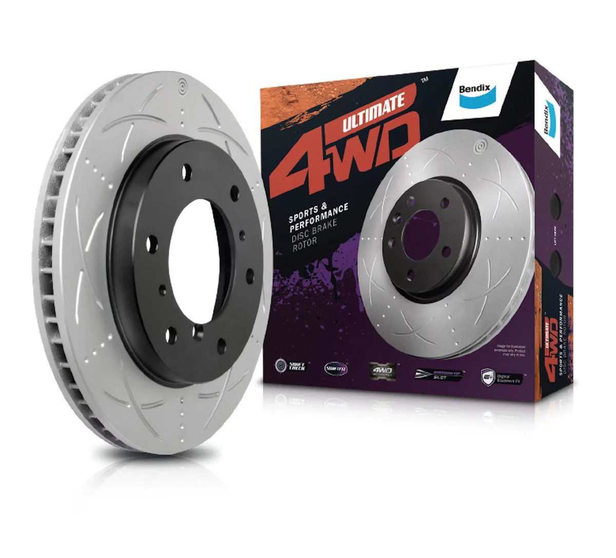 Bendix Front Slotted and Dimpled Brake Rotor 302mm for Jeep Wrangler JK 07~18