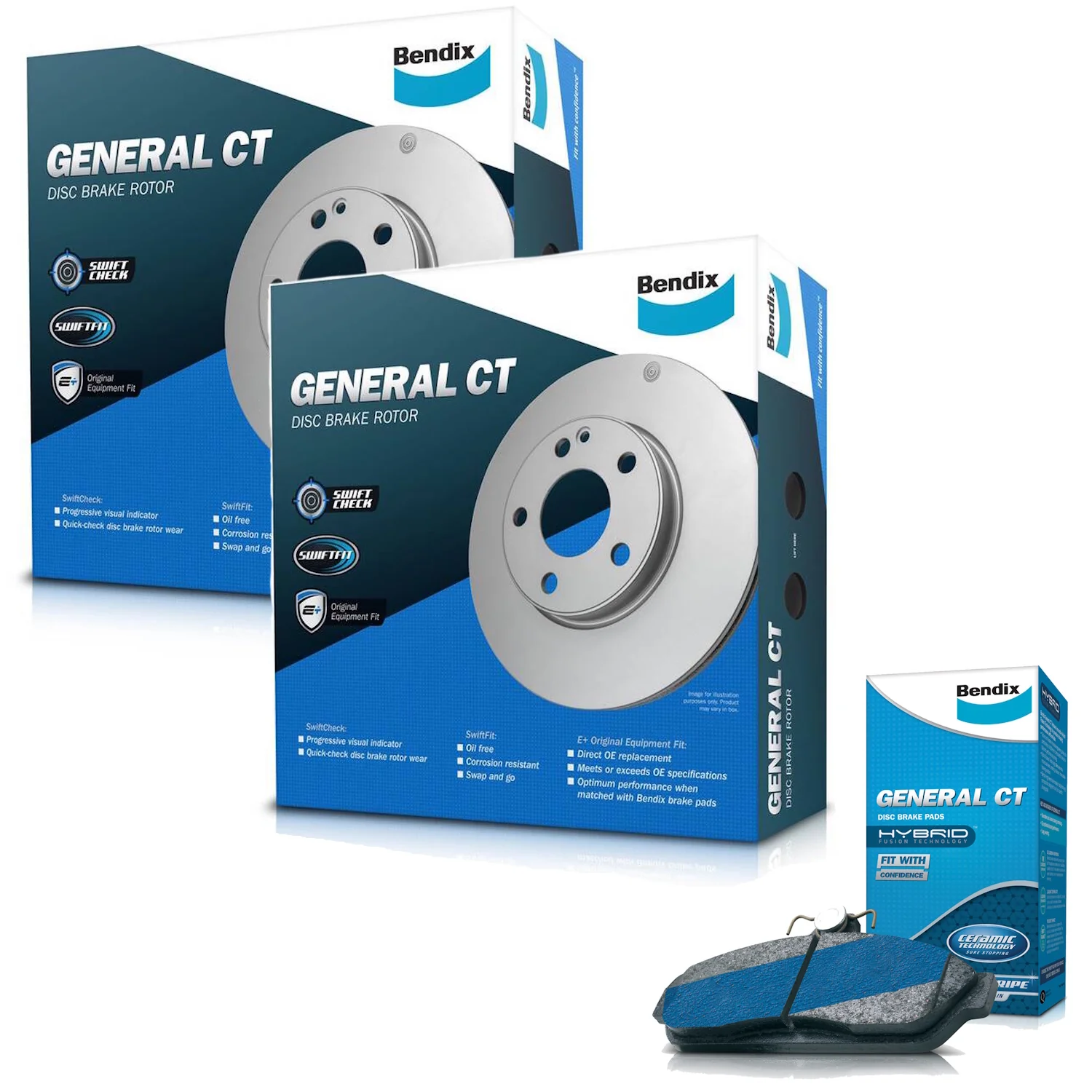 Front Bendix GCT Brake Pads + Rotors for Nissan Dualis J10 | Renault Koleos H45