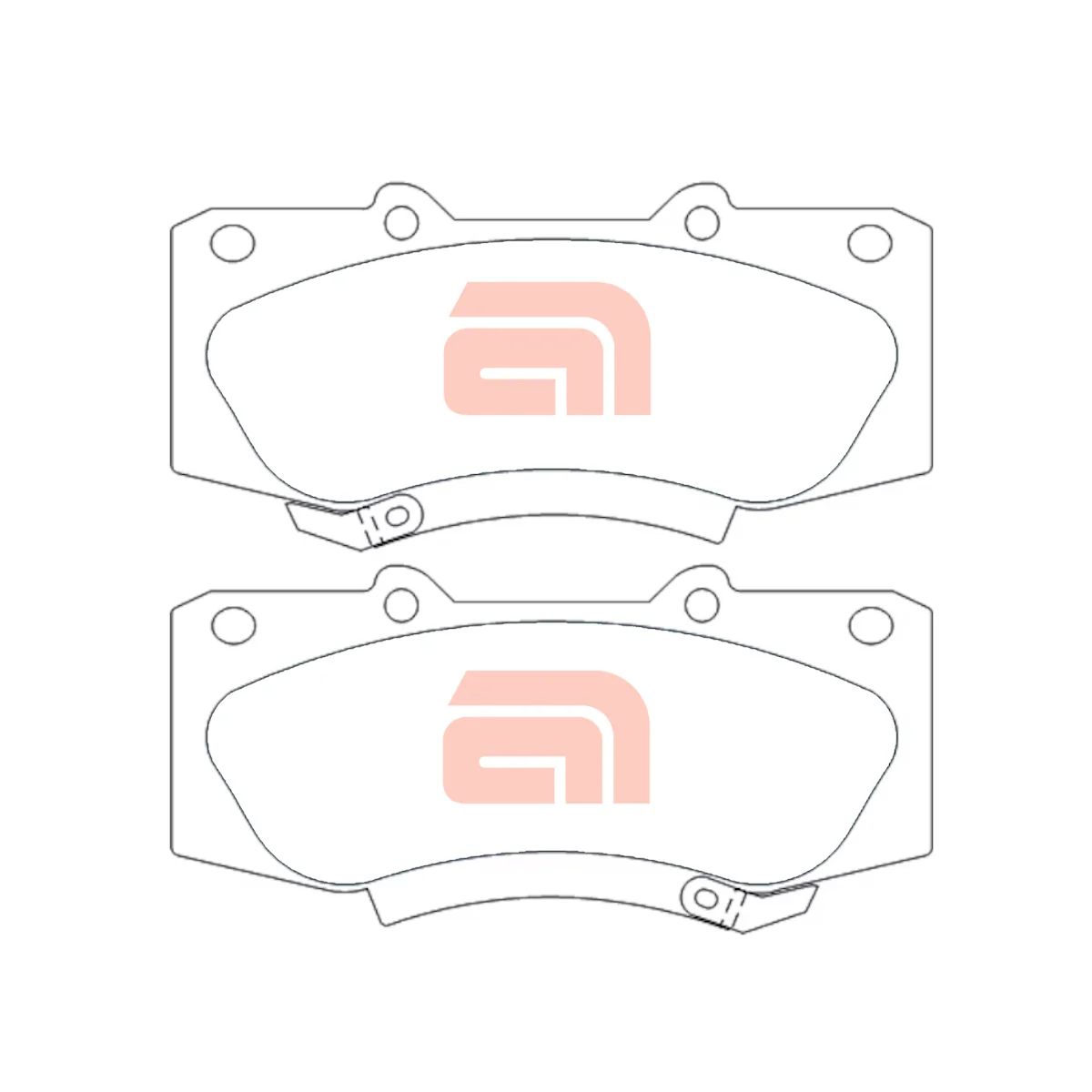 Front Ceramic Disc Brake Pads Set for Toyota Hilux KUN26 4cyl 3.0L 1KD-FTV 2010~2015 - DB2221 - Image 2