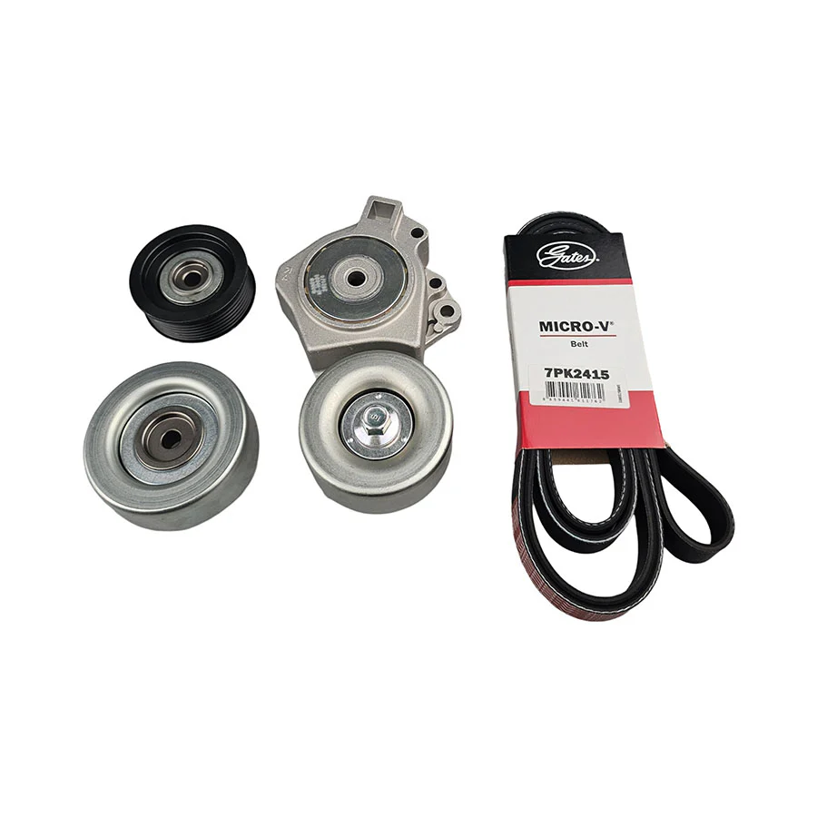 Drive Belt, Tensioner, Pulley Kit for Mitsubishi Pajero NM NP 6G74 NS NT NW 6G75