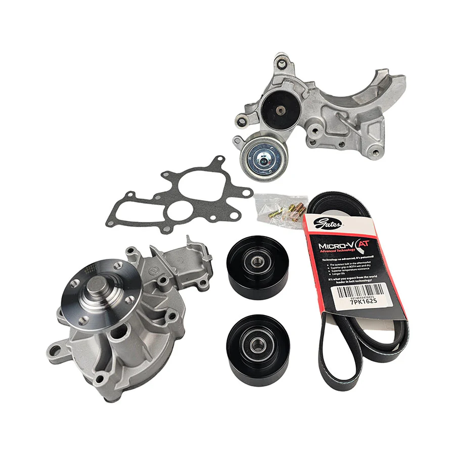 Drive Belt, Water Pump, Tensioner, Engine Pulley For Toyota Prado KDJ150 1KDFTV