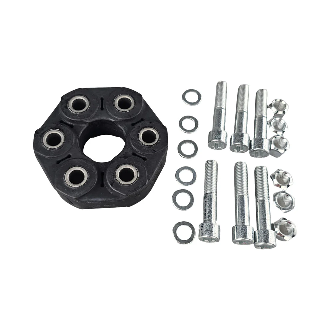 Driveshaft Flex Coupling for BMW 1 series F20 11~19, 2 series F22 F23 14~22, 3 series E36 E46 F30 1991~2015, 4 series F32 F33 14~20, 5 series E34 E39 1990~2003, Z3 E36 1997~2002, X1 F48 15~22 | Hyundai Santa Fe SM 00~06 | Kia Sportage KM 07~10