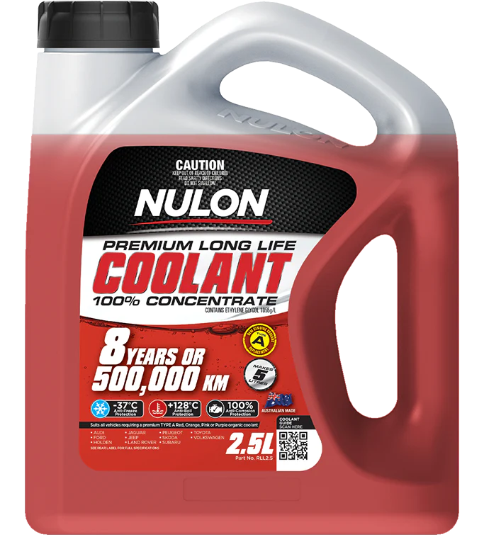 Nulon Red Premium Long Life Coolant 100% Concentrate 2.5 Litres - RLL2.5